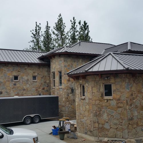 New snap-lock metal roof on a 8900 square feet roo