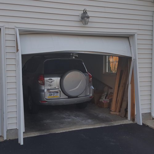 Make sure the garage door is all the way up!