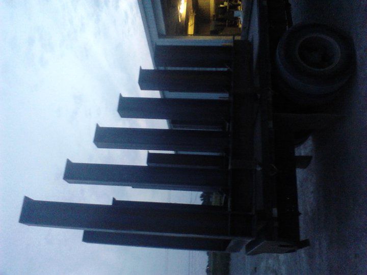 Material rack for a steel company. Fifteen feet ta