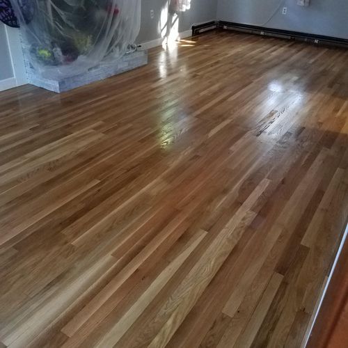 Sanded and Finished 2 1/4 White Oak Flooring