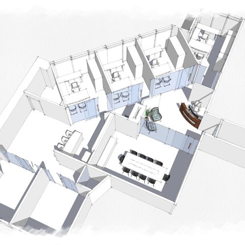 Commercial Office Design - Schematic Space Plannin