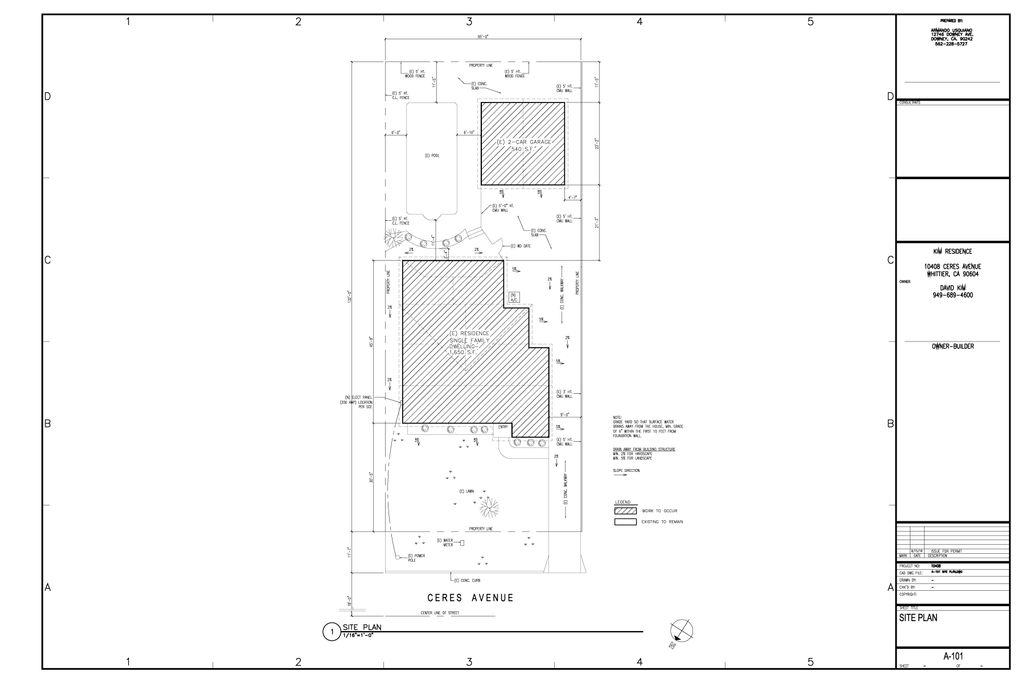 Whittier Remodel- Site Plan