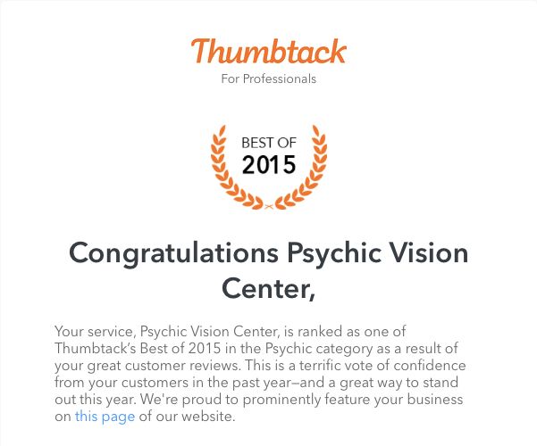 I've won the award for #1 Psychic in Fort Lauderda