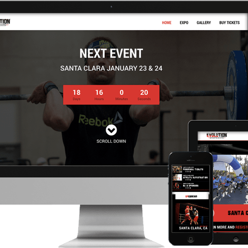 Website For Evolution Sports Expo POWERED BY SHW[E