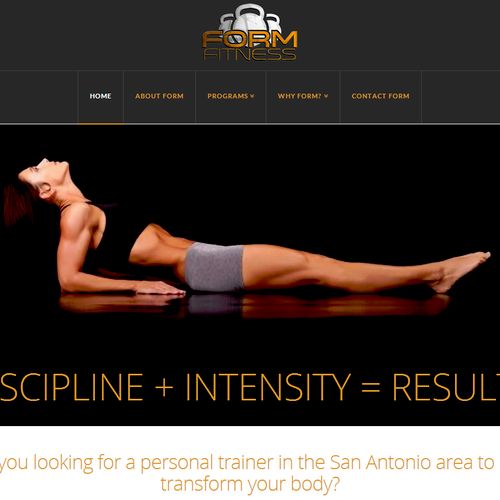 Website design for FORM Fitness