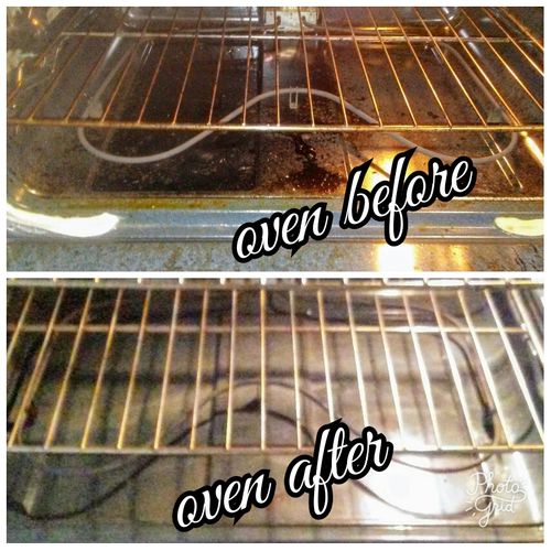 Squeaky clean oven we did!