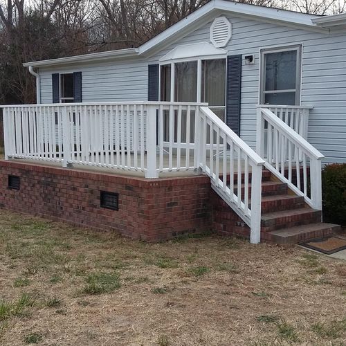 Porch railing had to be installed due to FHA inspe