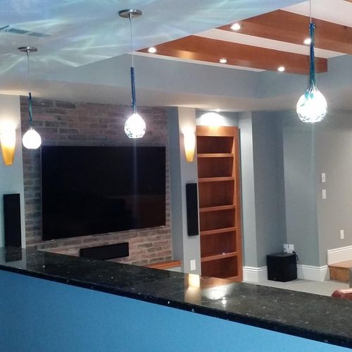 Basement remodel! Wired all electrical Light, outl