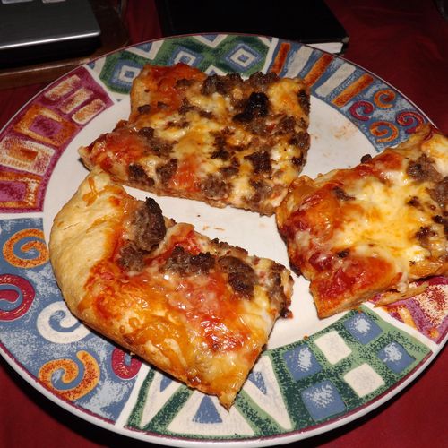 Homemade pizza. No junk, no fillers. Just real foo