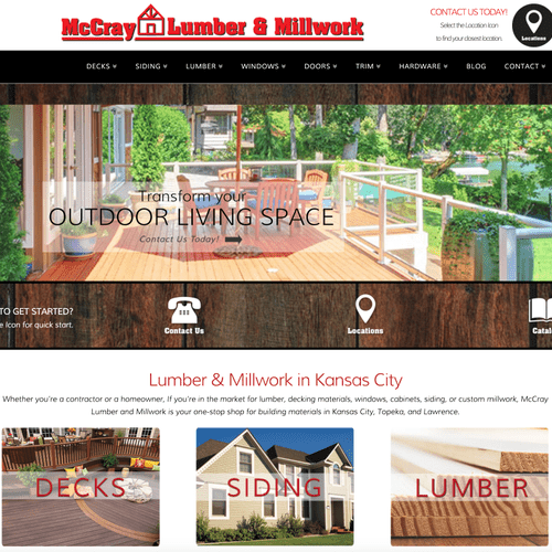 Website redesign for McCray Lumber & Millwork