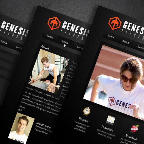 Genesis Fitness website design