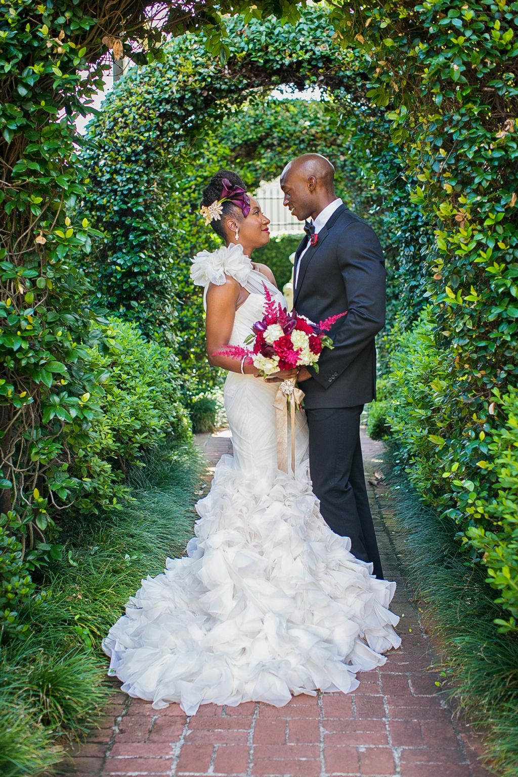 Bride & Groom share an intimate moment after the "