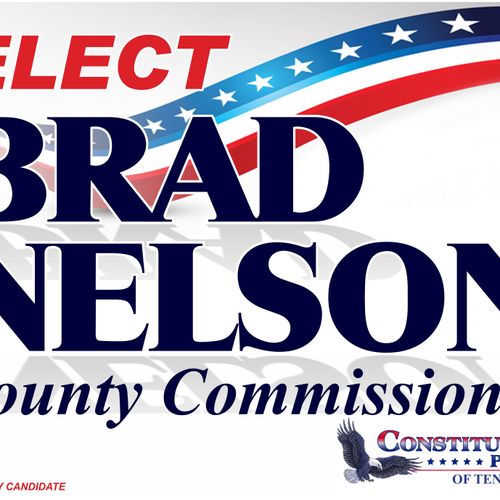 Campaign sign designed by T Mainers
