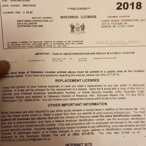 Delaware Business License 