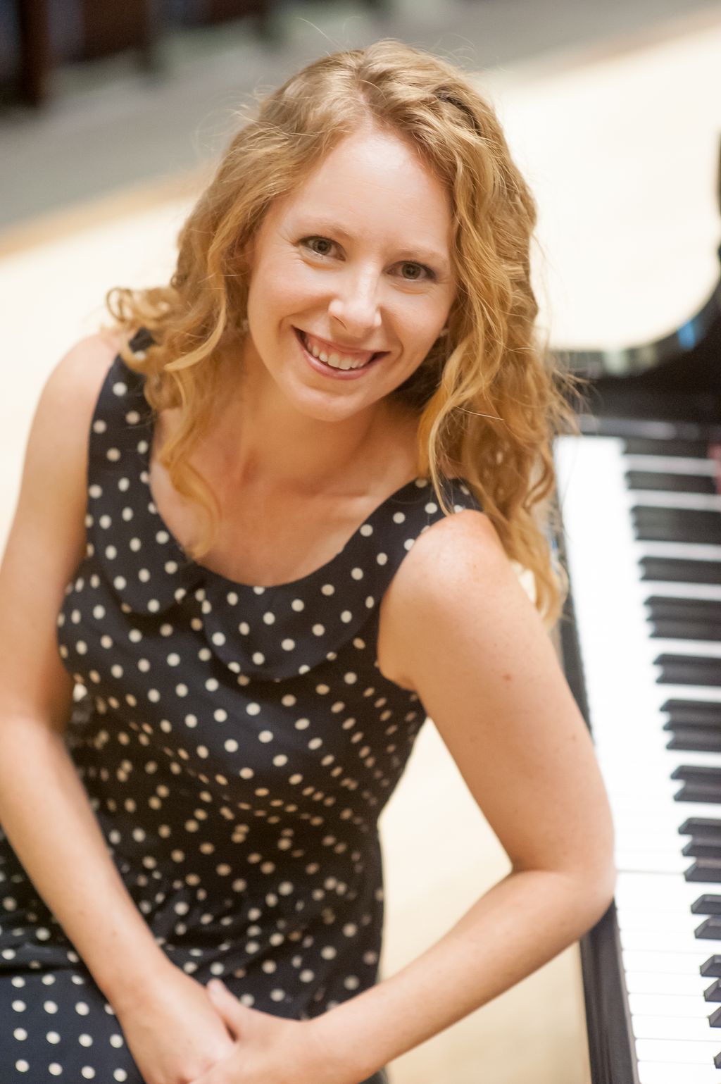 I teach on a beautiful grand piano and accompany m