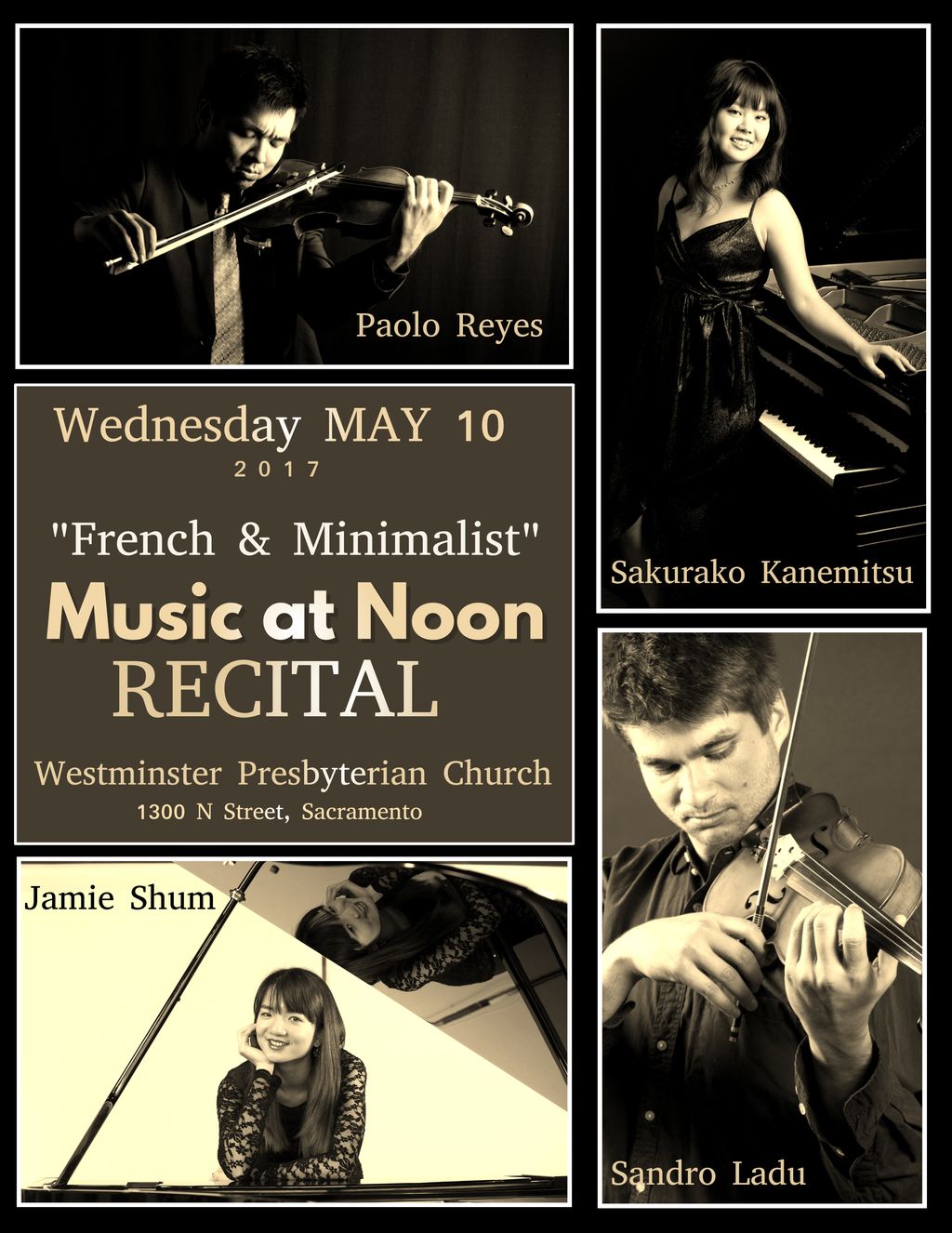 "Music At Noon Recital" in downtown Sac- May, 2017