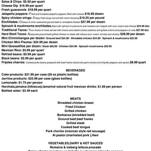 OUR MENU & PRICES PAGE 3