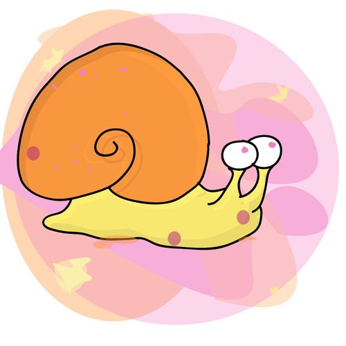 This is a cute little snail that I drew up