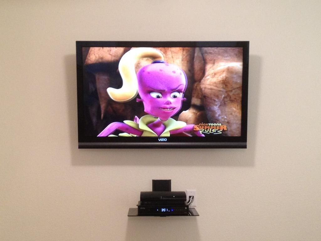 TV Mounting & Shelving single glass shelve