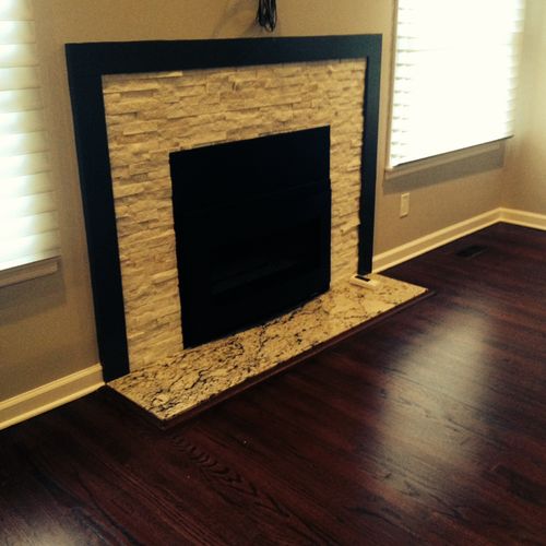 Created a beautiful fireplace for a condo