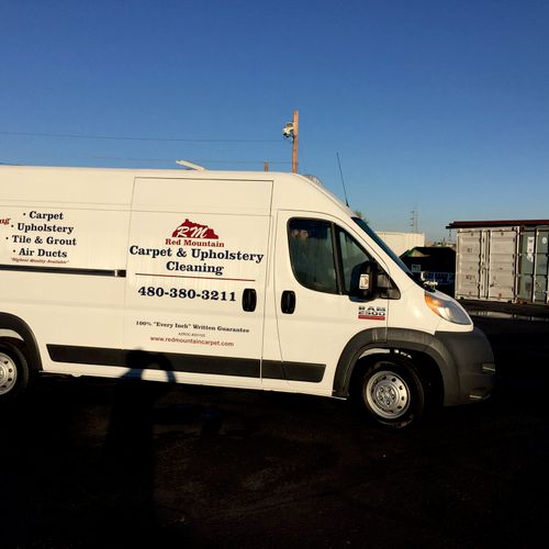 Our state of the art cleaning vans and equipement