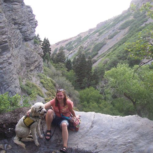 Hiking with George, a Service Dog I trained for No