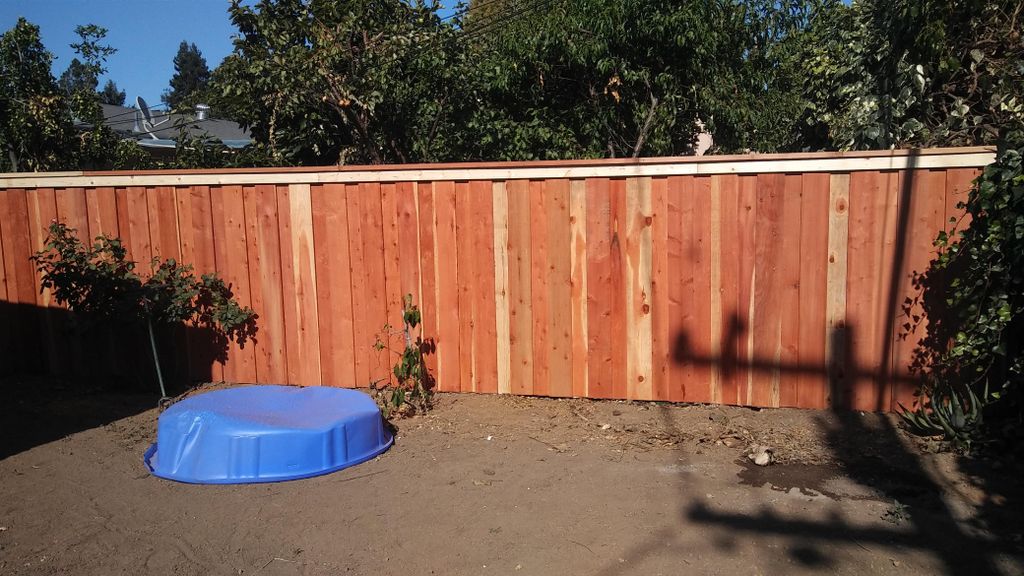 6' tall board on board cap and trim