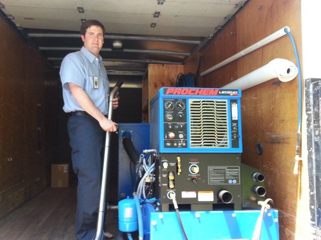 This is our carpet cleaning machine. After vacuumi