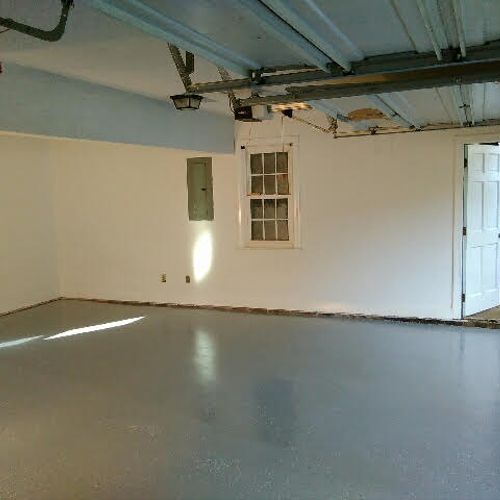 This is the finish photo showing wall  floors and 