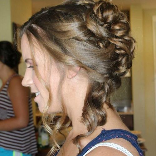 side view of bridal updo