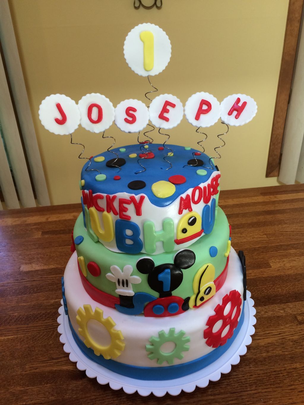 Mickey Mouse Clubhouse 1st Birthday Cake