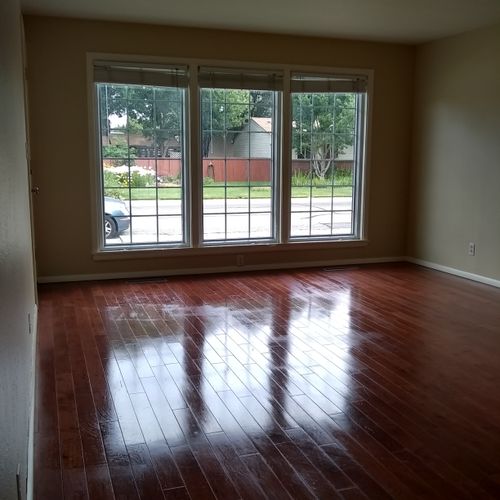 AFTER: Living room Floors/Windows 