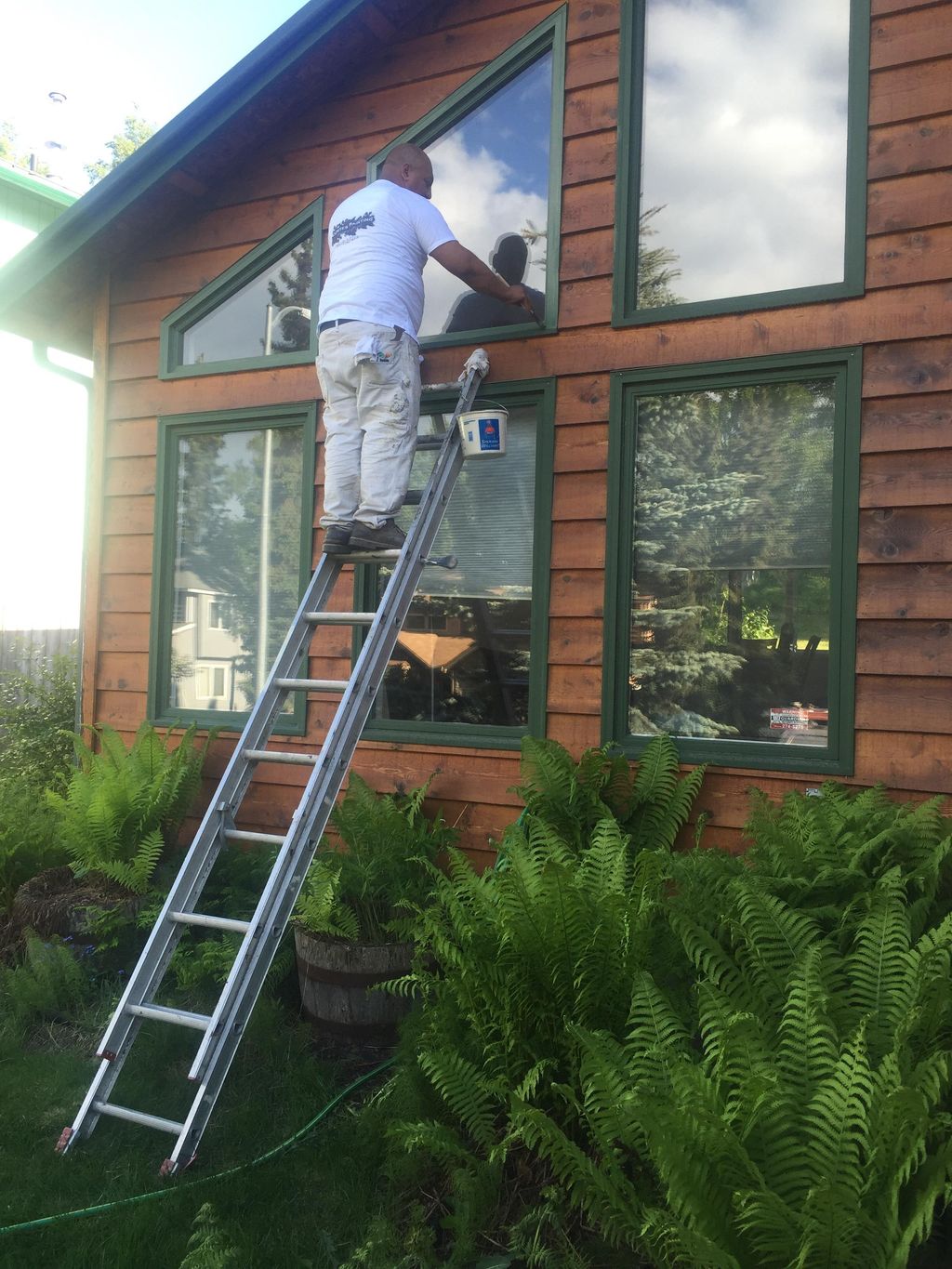 Exterior 2016-Trim work on a three story house 