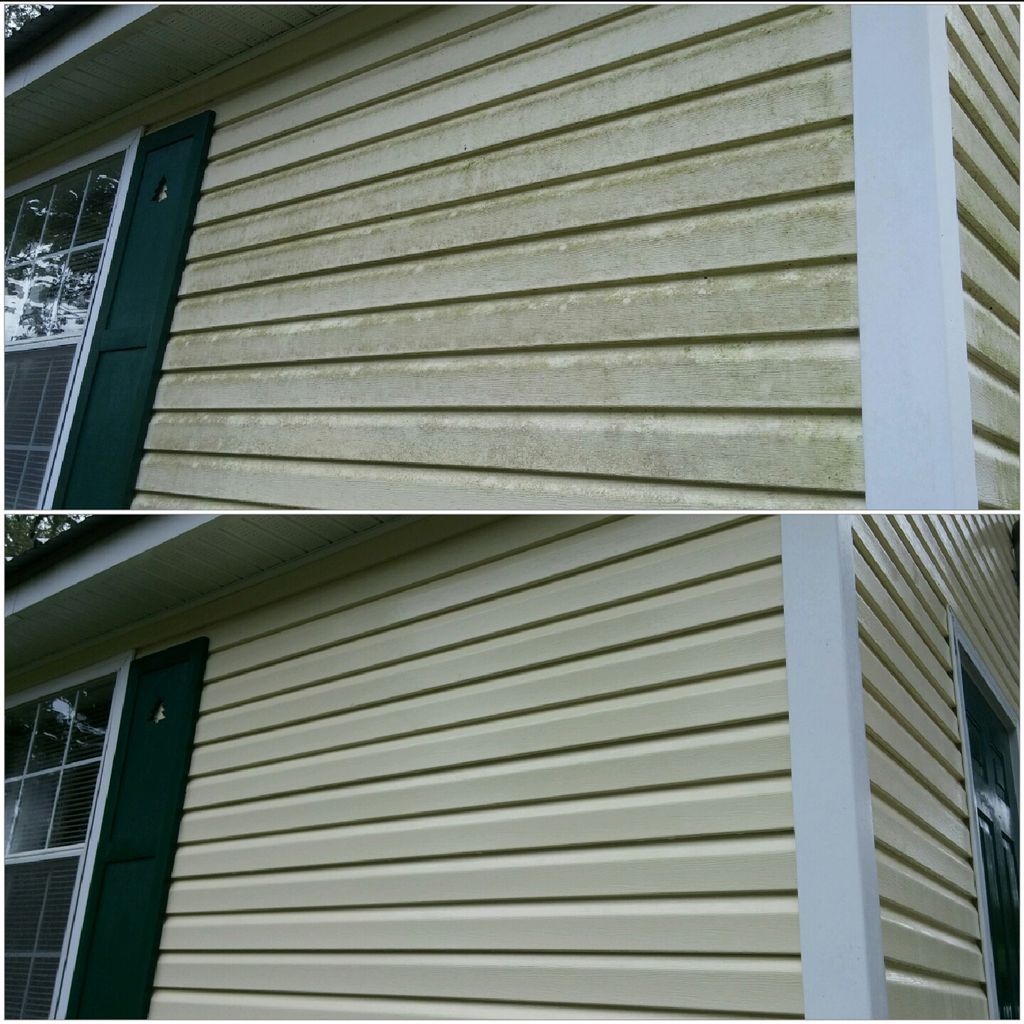 Our low-pressure house wash is what we are known f