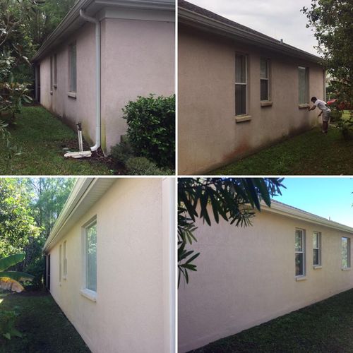 Before & After exterior painting projet