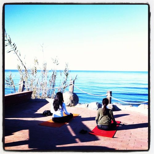 Yoga outdoors is a refreshing experience, especial