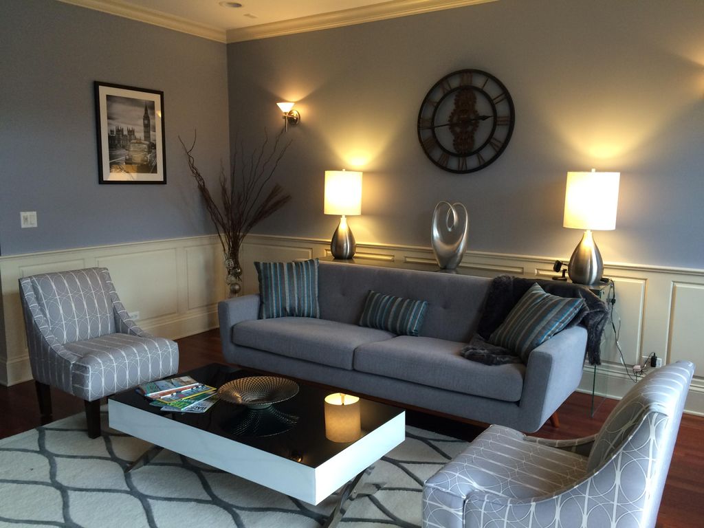 Lakeview monochrome living room