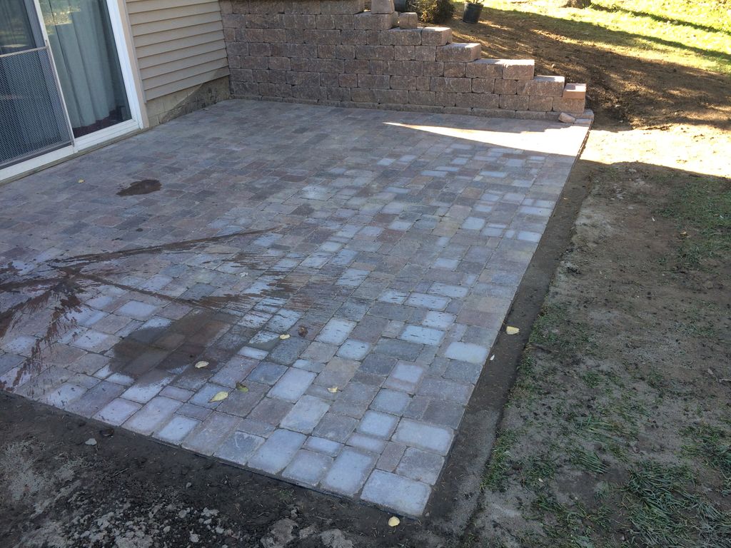 Patio and Retaining Wall (near completion)