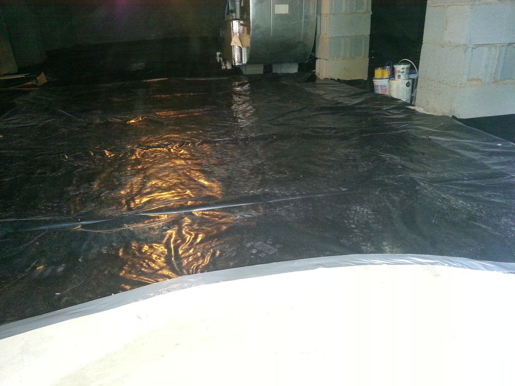 This a Crawl-Space we did w/ 6 mill poly turned ou