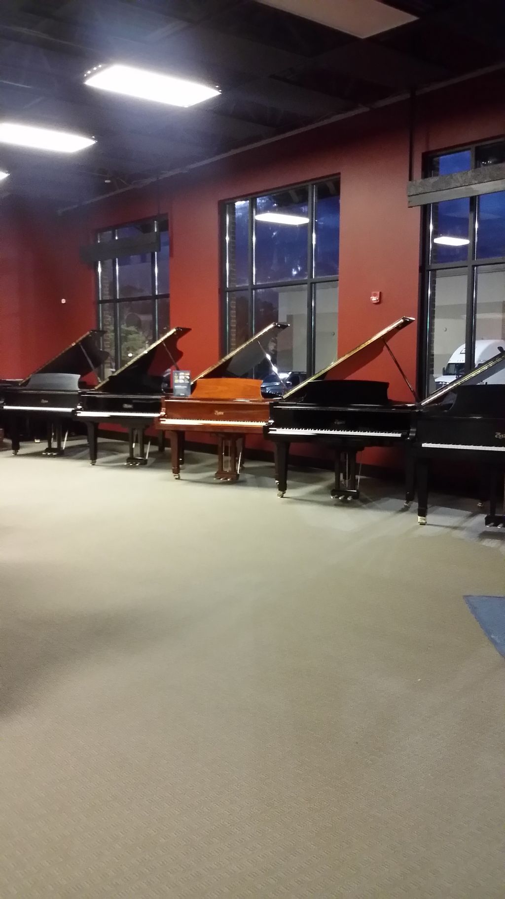 Steinway showroom after setup