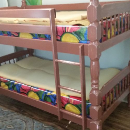 Antiqued bunk bed