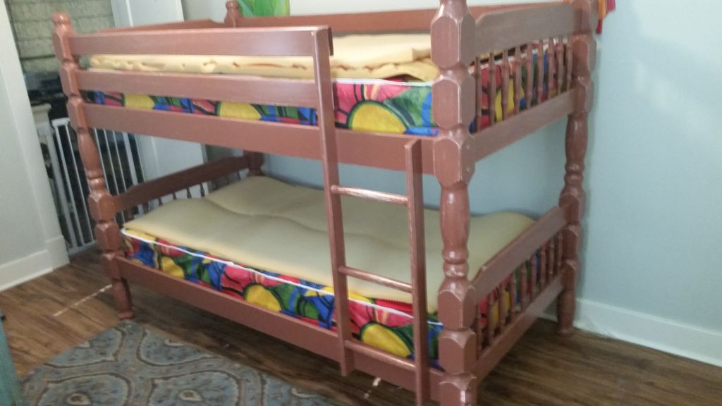 Antiqued bunk bed