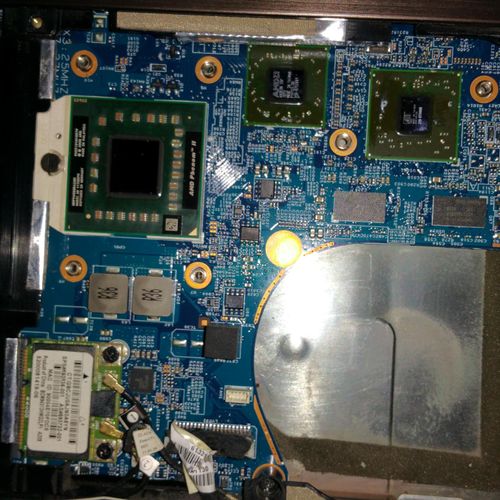 Laptop motherboard being replaced
