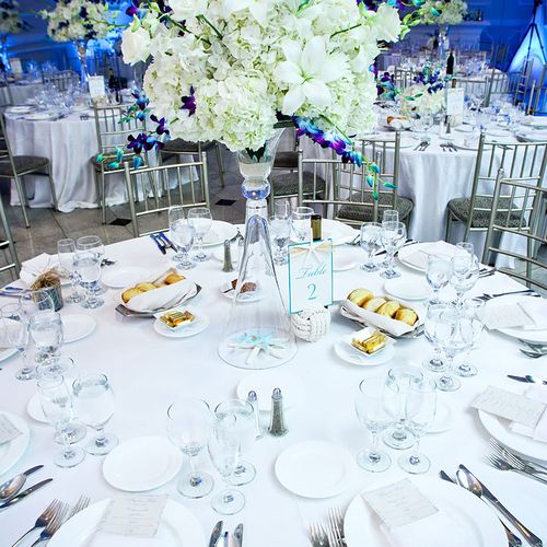 My bride had a theme wedding with a touch of blue 