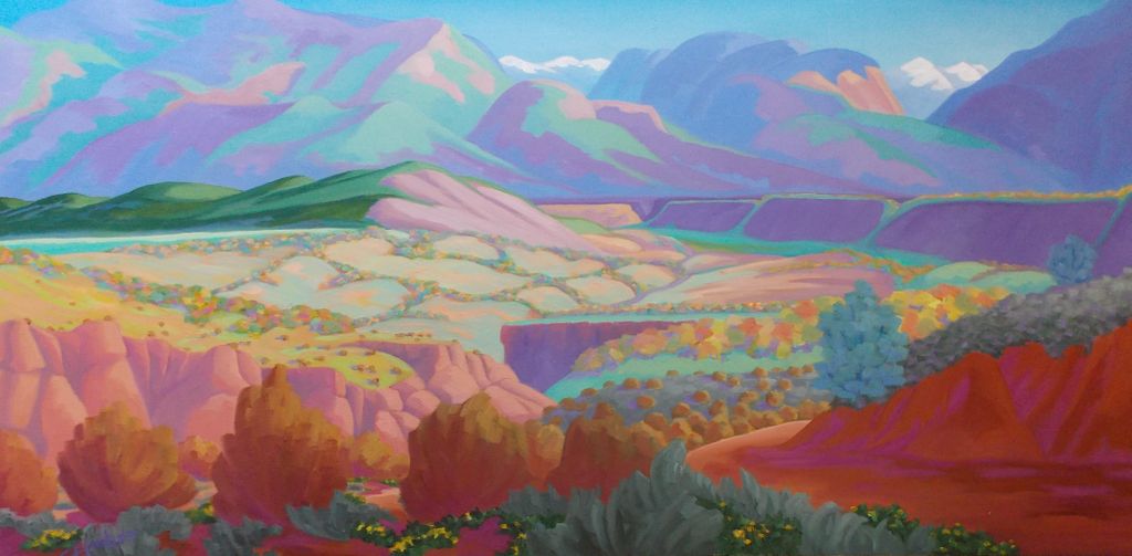 The Hondo Road - Oil on canvas - approx. 30" x 40"