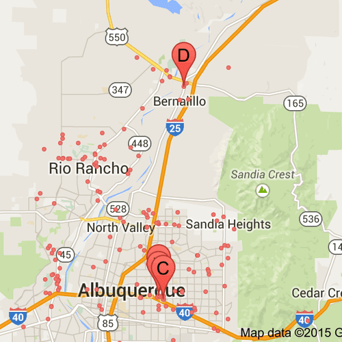 Services provided to the Greater Albuquerque area
