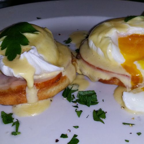 Eggs Benediction with a Chipotle hollandaise sauce