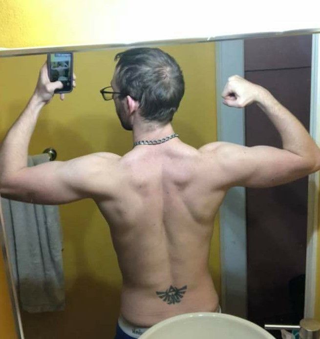 Client Kody after a few weeks. He won his competit