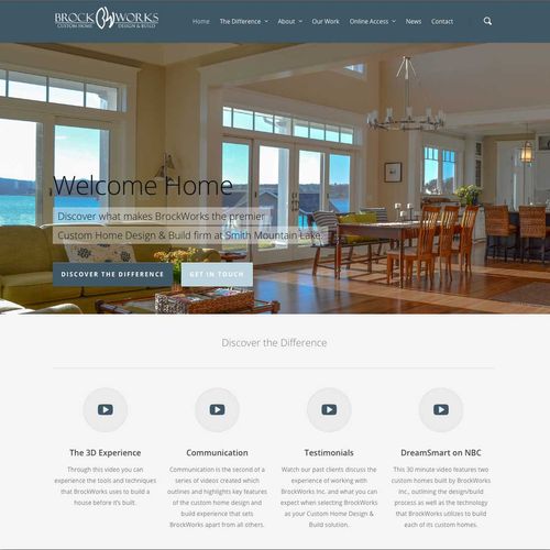 Website Design for BrockWorks, Inc. Custom Home De