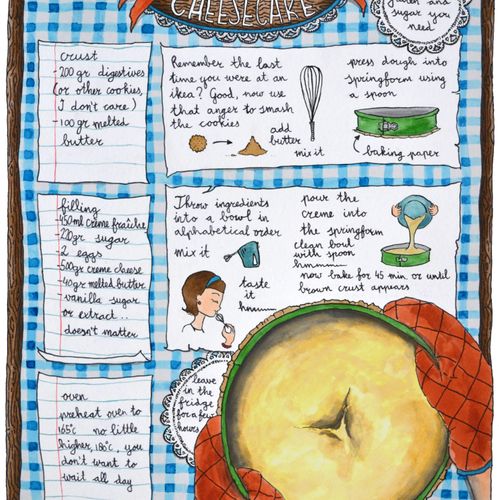 Cupcake recipe poster.